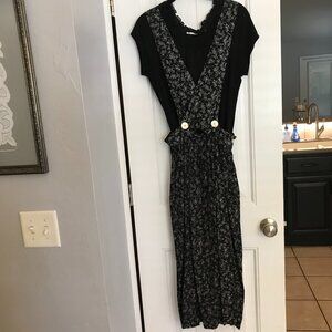 Vintage 1980's Jonathan Martin Jumper Dress with Pleated Skirt